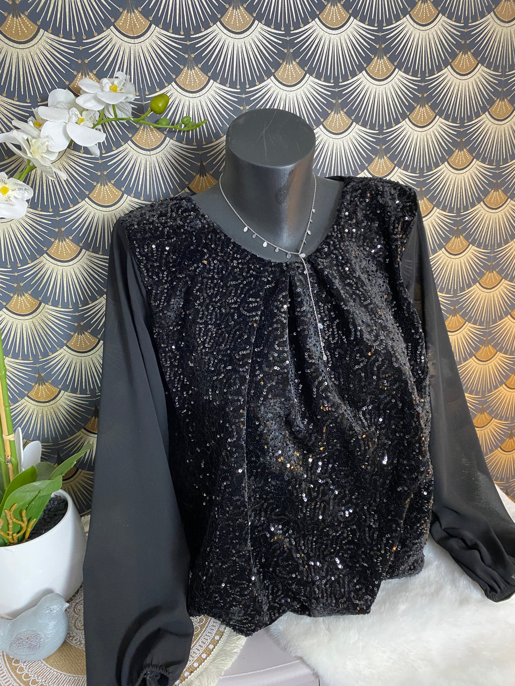 BLOUSE CINDY NOIRE  TU 36/44