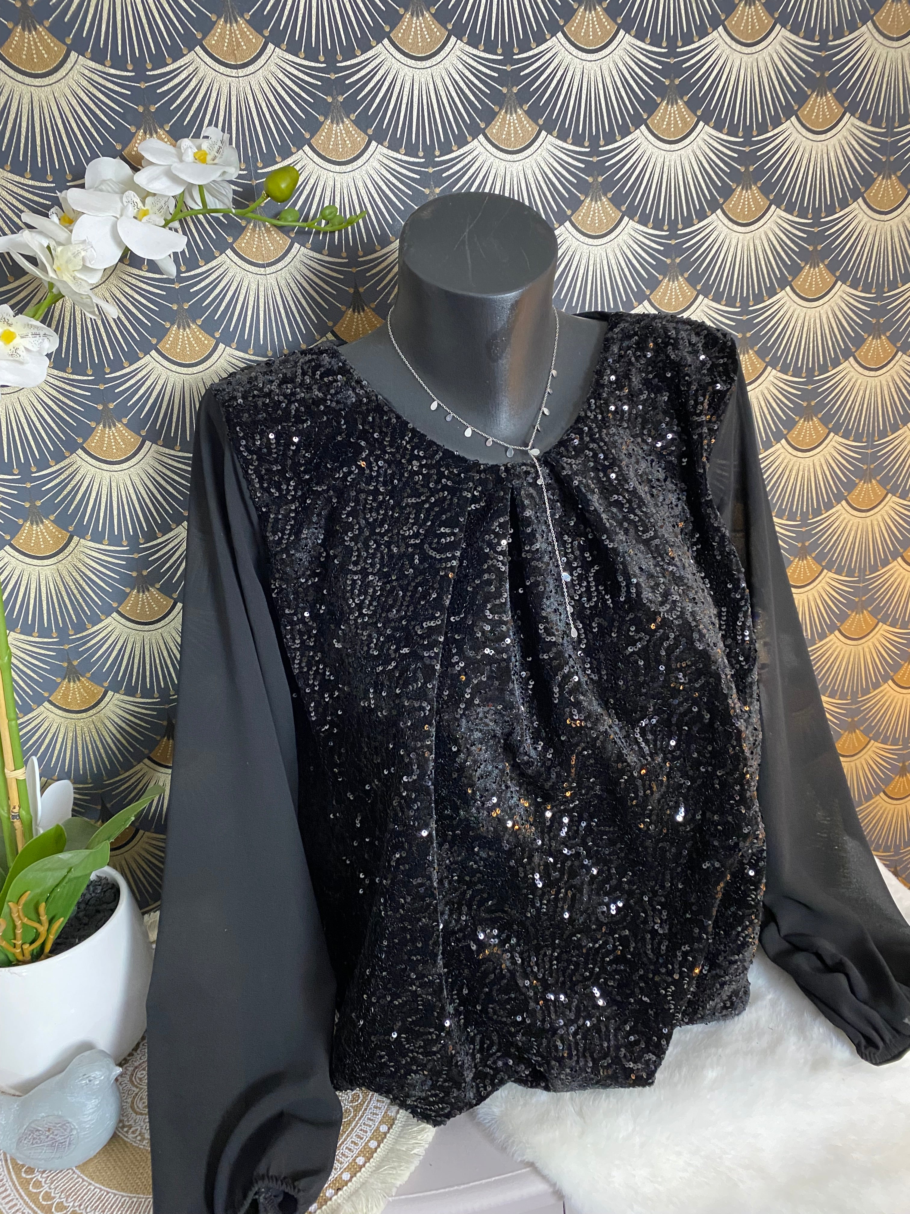 BLOUSE CINDY NOIRE  TU 36/44