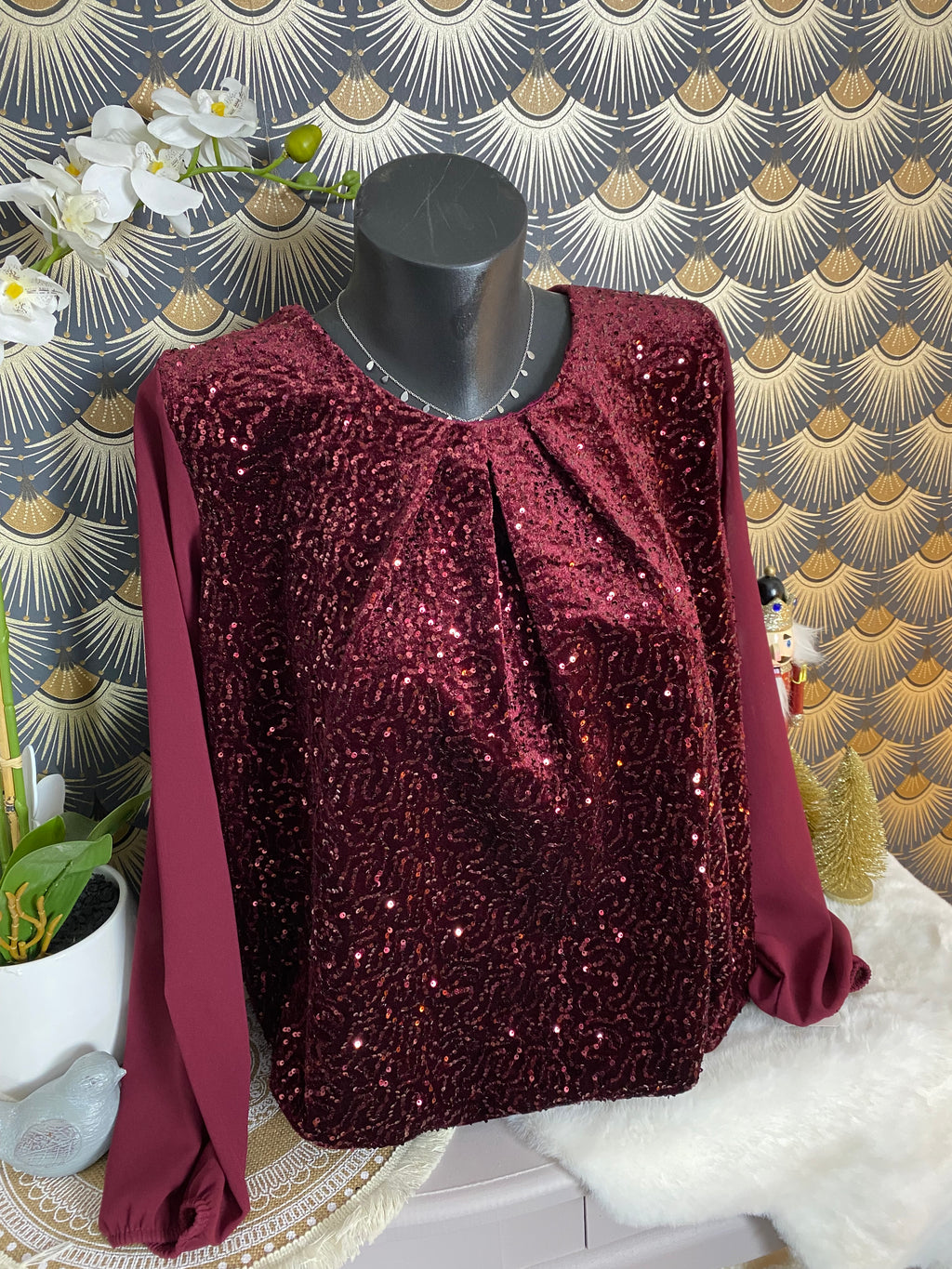 BLOUSE CINDY BORDEAUX  TU 36/44