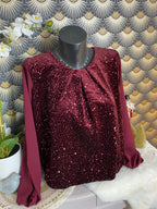 BLOUSE CINDY BORDEAUX  TU 36/44