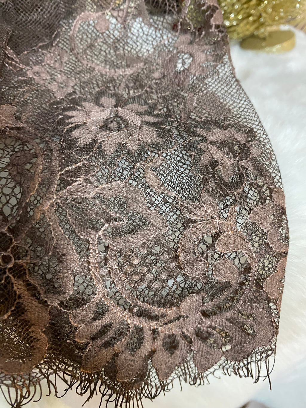 TOP DENTELLE GINA  TU 36/42 CHOCO