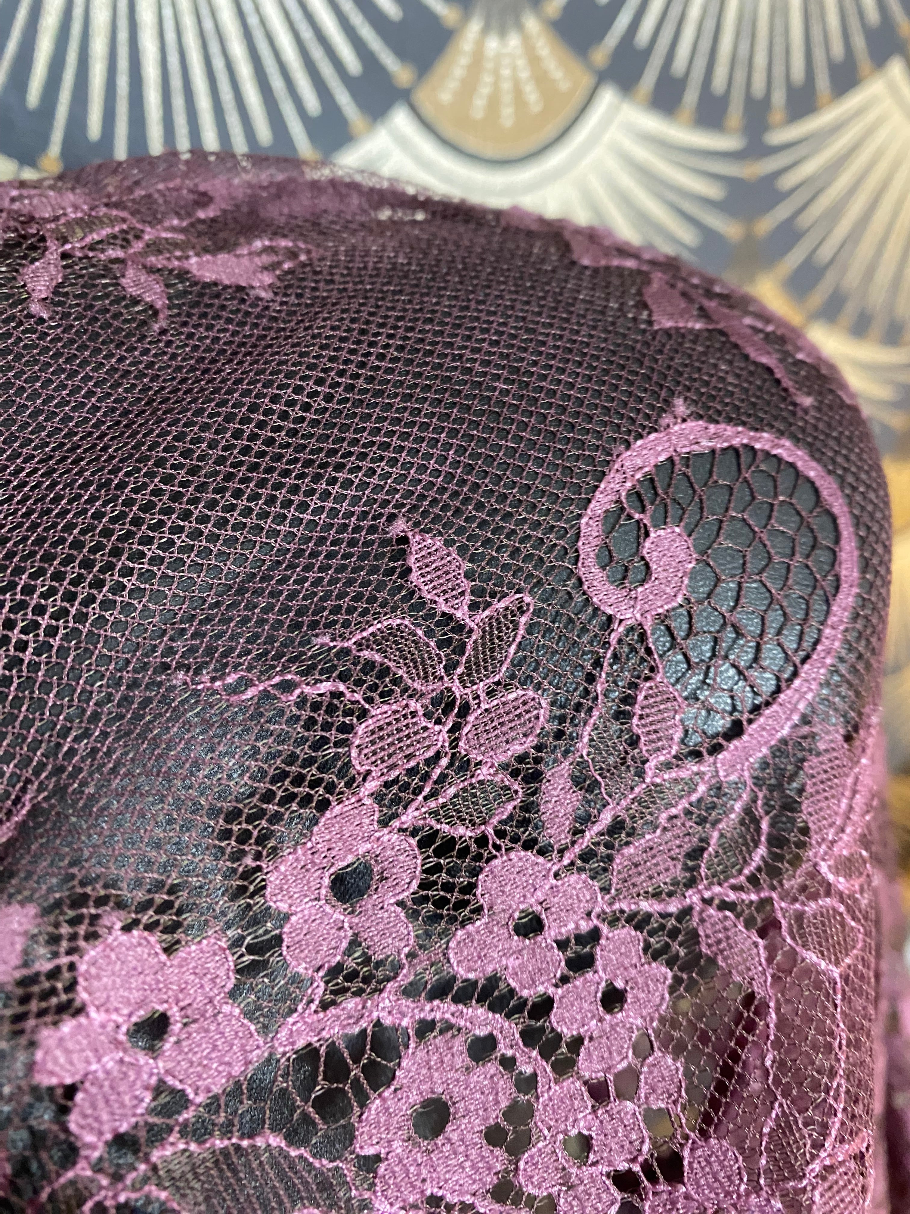 TOP DENTELLE GINA  TU 36/42  BORDEAUX