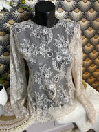 TOP DENTELLE GINA  TU 36/42  ECRU