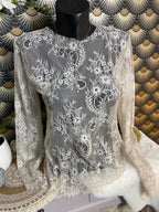 TOP DENTELLE GINA  TU 36/42  ECRU