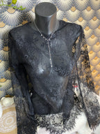 TOP DENTELLE GINA  TU 36/42  NOIR