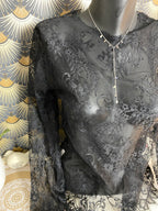 TOP DENTELLE GINA  TU 36/42  NOIR