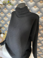 PULL COL ROULE  ETOILE TU 36/46 NOIR