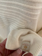 PULL COL ROULE  ETOILE TU 36/46 ECRU