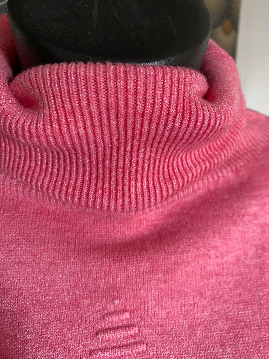 PULL COL ROULE  ETOILE TU 36/46 ROSE