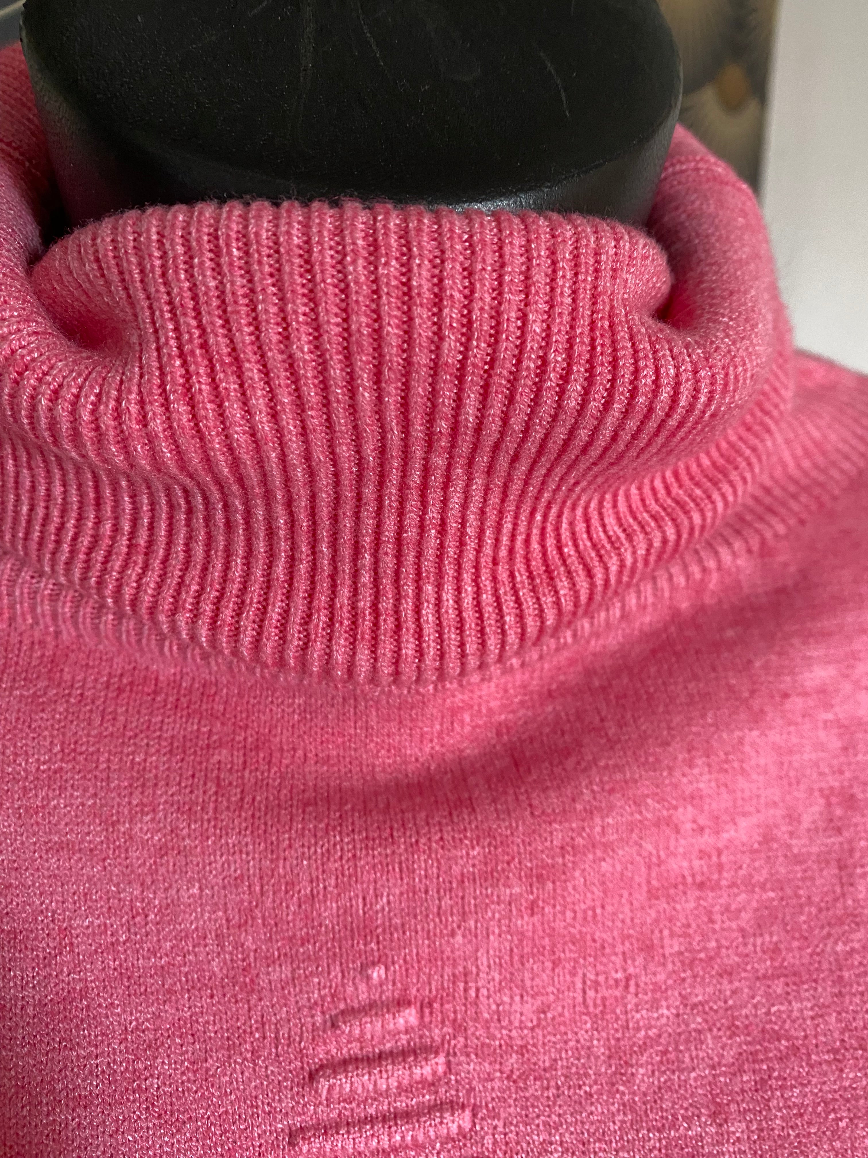 PULL COL ROULE  ETOILE TU 36/46 ROSE