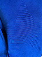 PULL COL ROULE  ETOILE TU 36/46 BLEU ROI