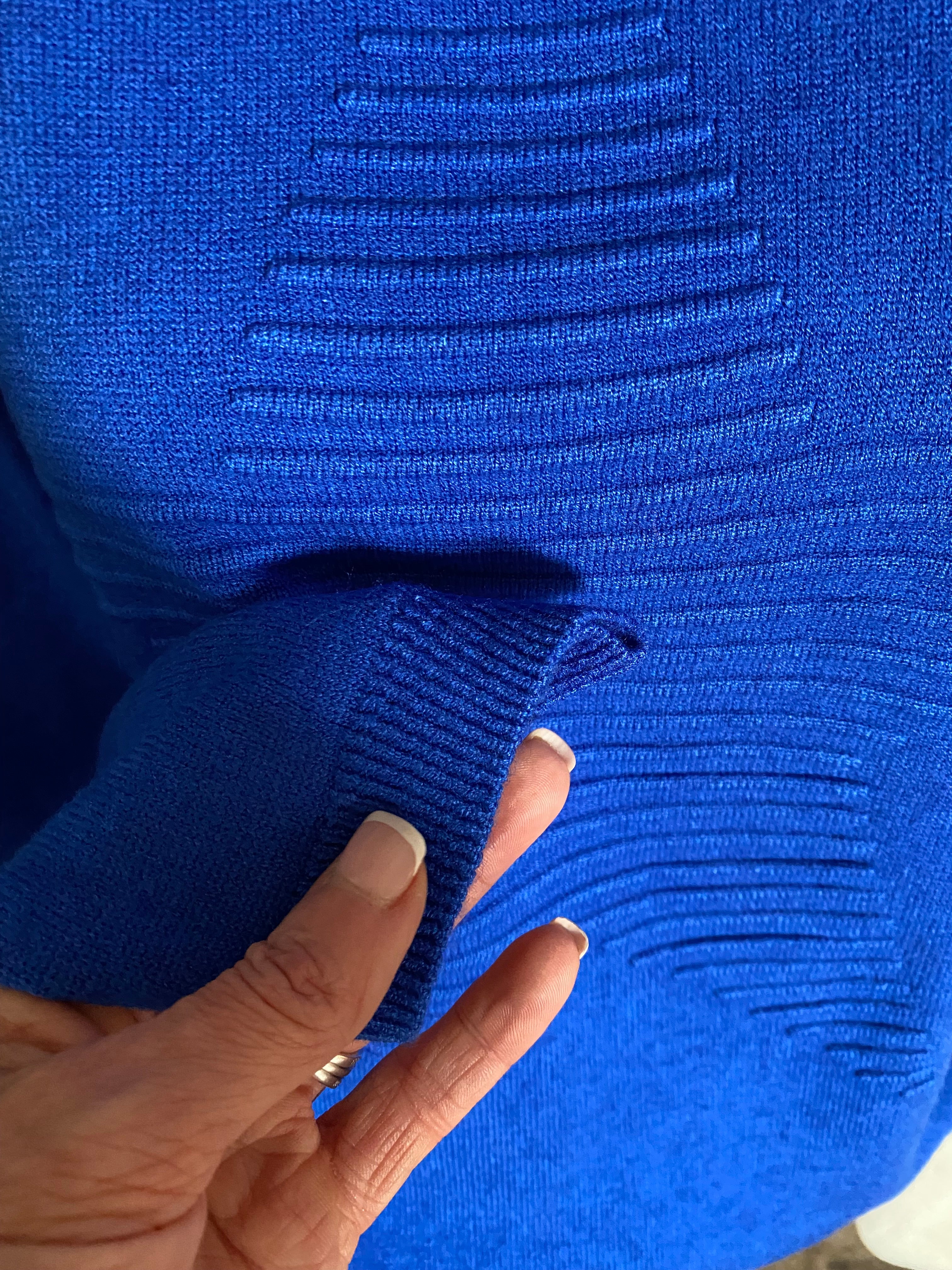 PULL COL ROULE  ETOILE TU 36/46 BLEU ROI