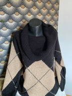 PULL COL BARDOT NOIR TU36/44