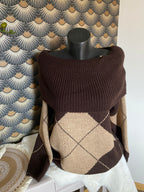 PULL COL BARDOT CHOCO TU36/44