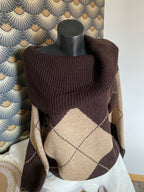 PULL COL BARDOT CHOCO TU36/44