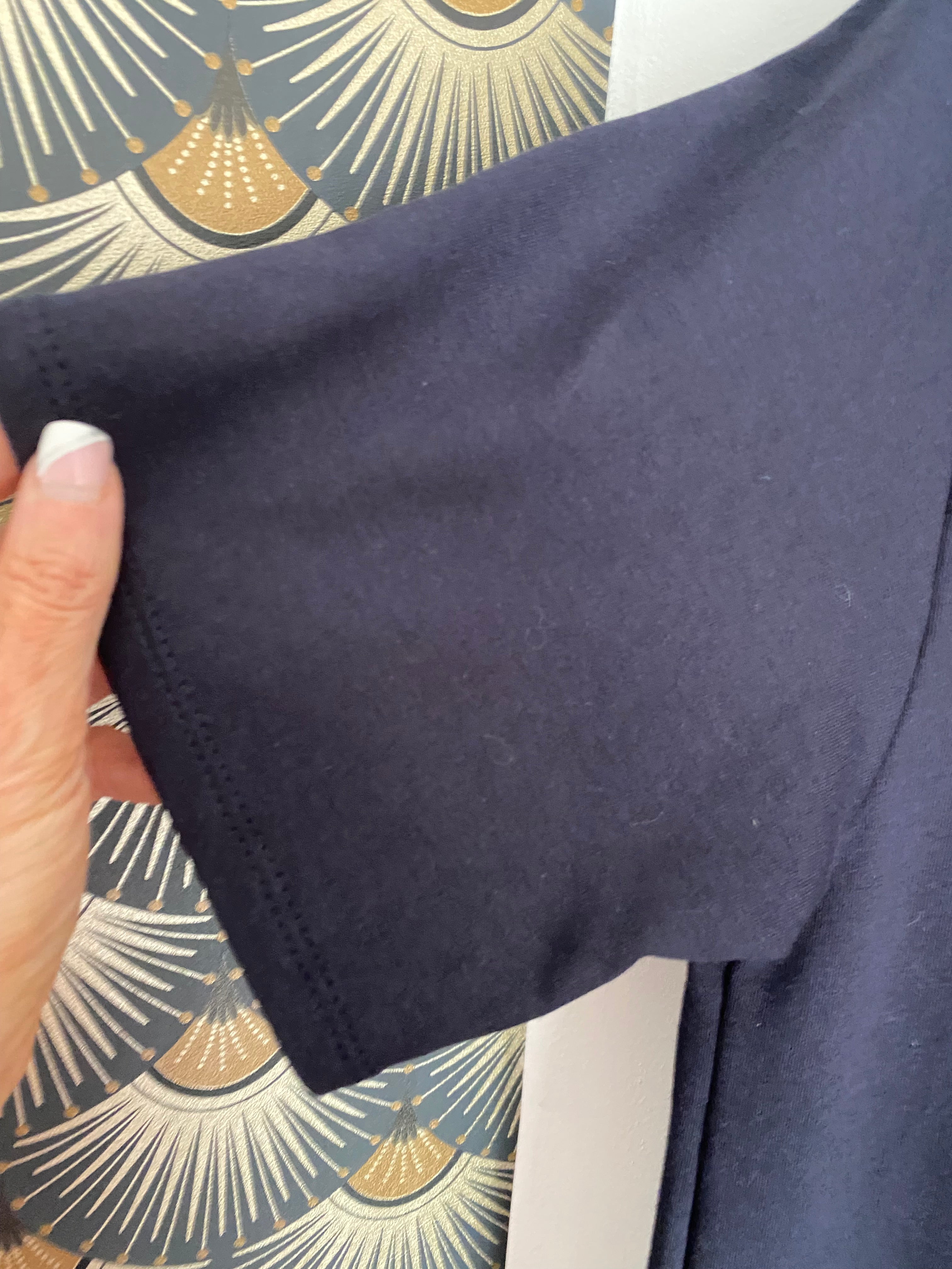 ROBE TEE SHIRT COEUR BRODE BLEU MARINE   TU 36/44