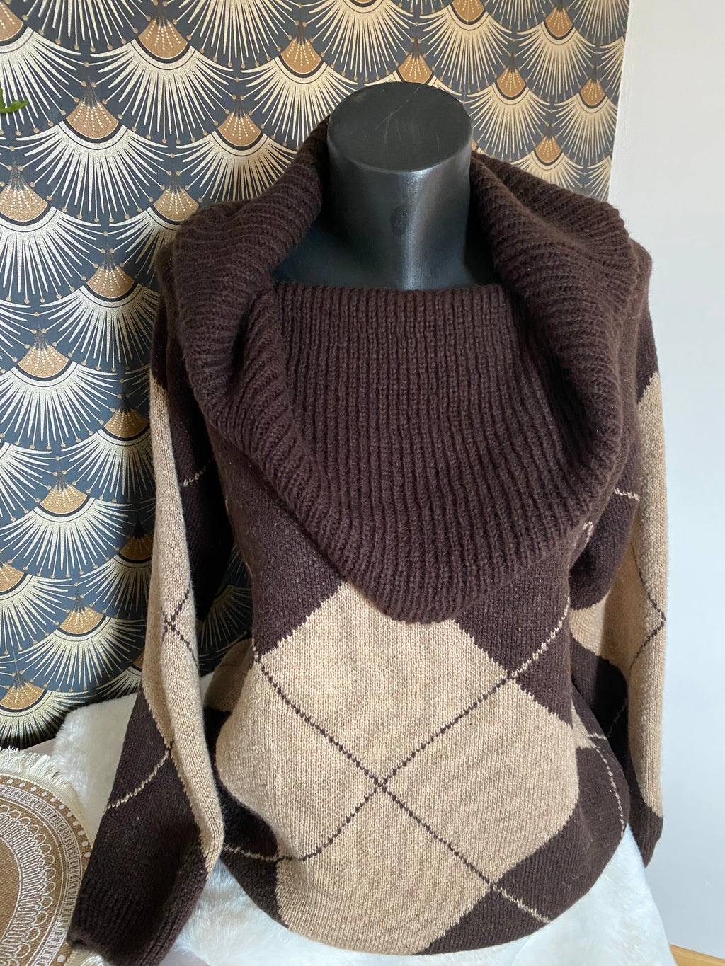 PULL COL BARDOT CHOCO TU36/44