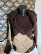 PULL COL BARDOT CHOCO TU36/44