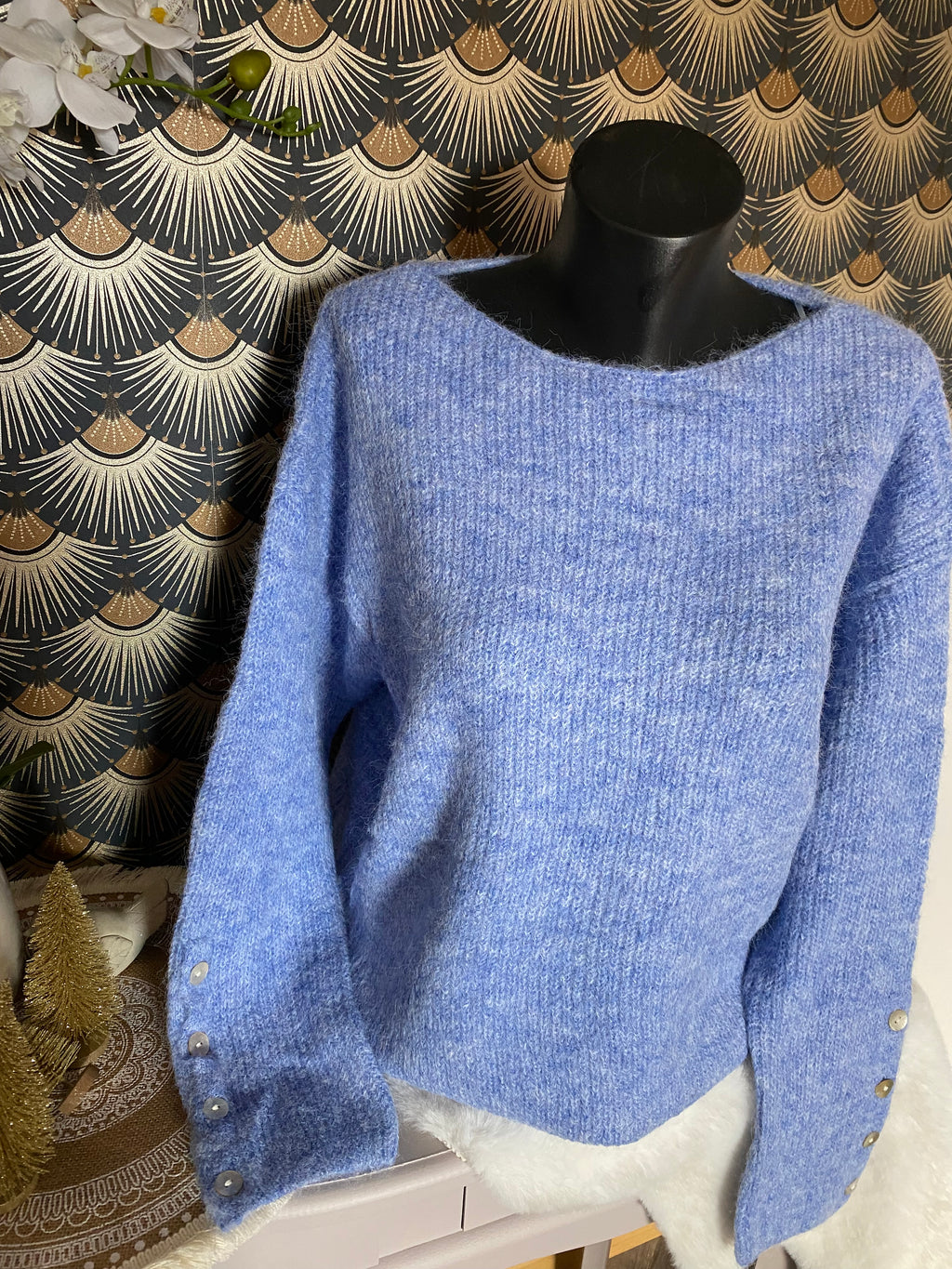 PULL MANON BLEU  TU 36/44