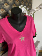 TEE-SHIRT ETOILE FUSHIA    36/44