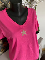 TEE-SHIRT ETOILE FUSHIA    36/44