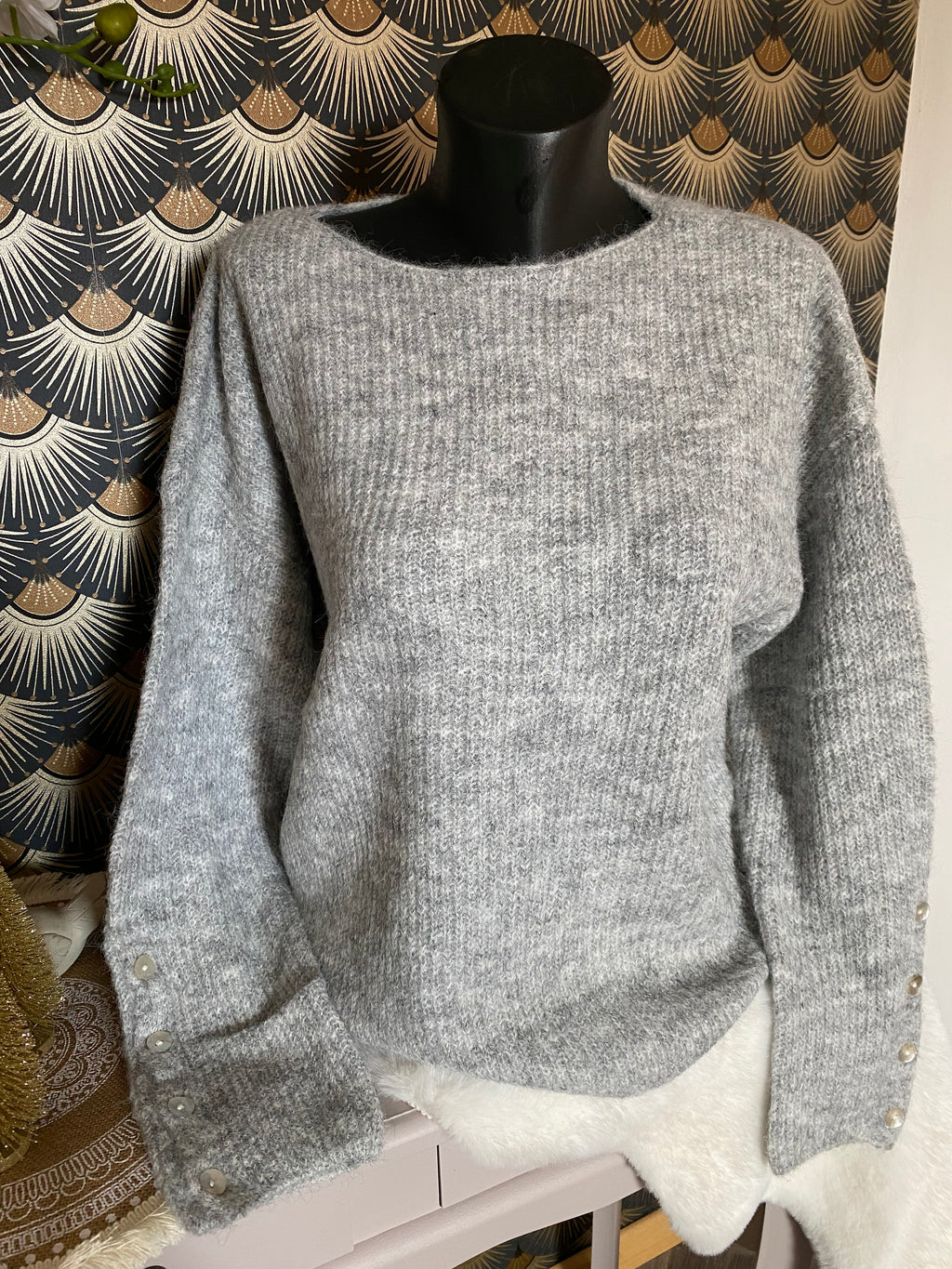 PULL MANON GRIS  TU 36/44