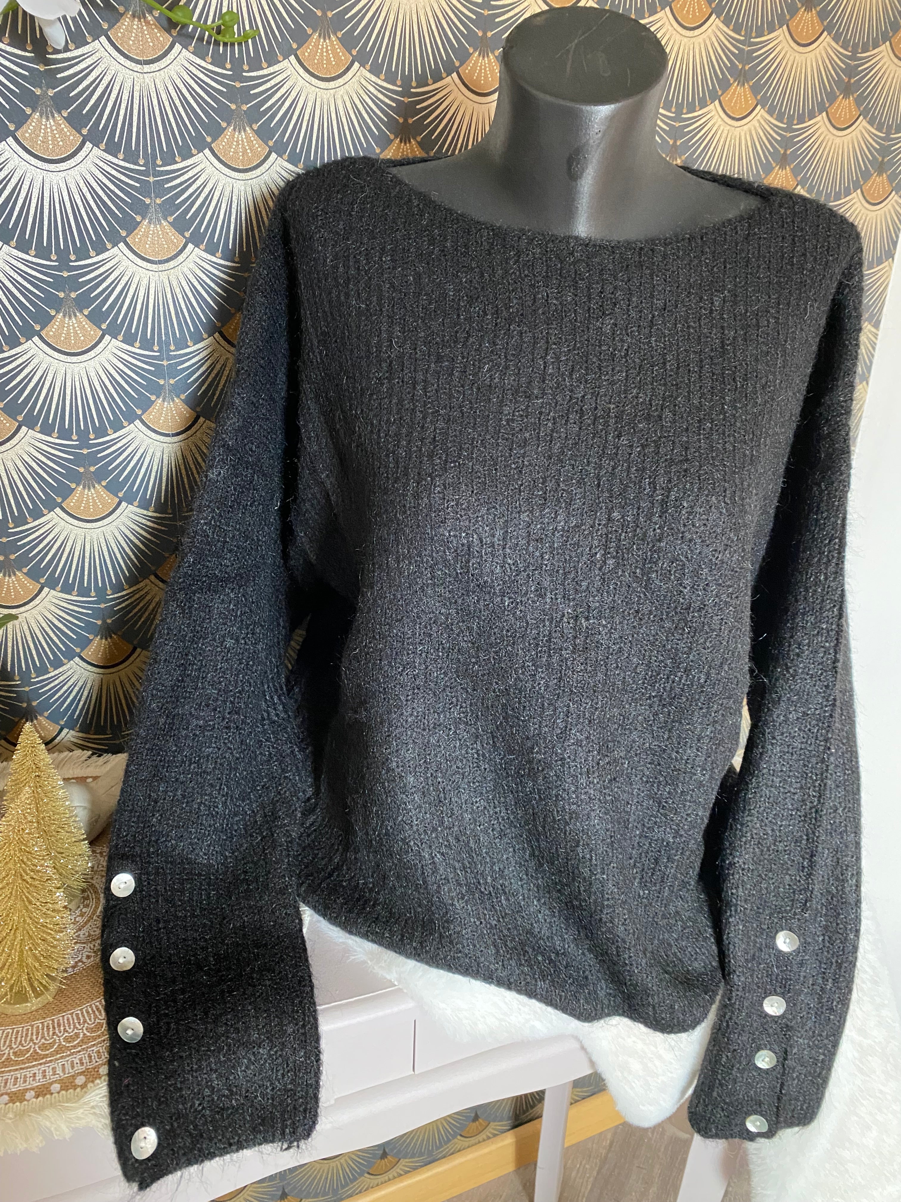 PULL MANON NOIR  TU 36/44
