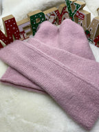 ENSEMBLE MITAINES ET TOUR DE COU  ROSE PALE  TU (baby alpaga)