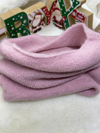 ENSEMBLE MITAINES ET TOUR DE COU  ROSE PALE  TU (baby alpaga)