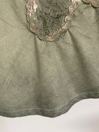 TEE-SHIRT FLEUR  KAKI  36 AU 42