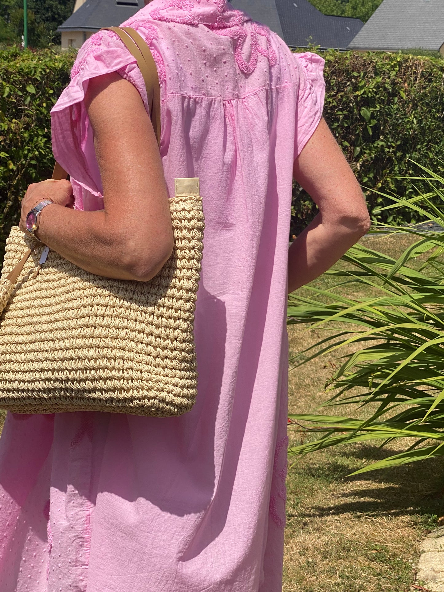 ROBE VOILE DE COTON ROSE   36/44