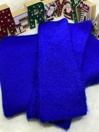 ENSEMBLE MITAINES ET TOUR DE COU BLEU ROI  TU (baby alpaga)