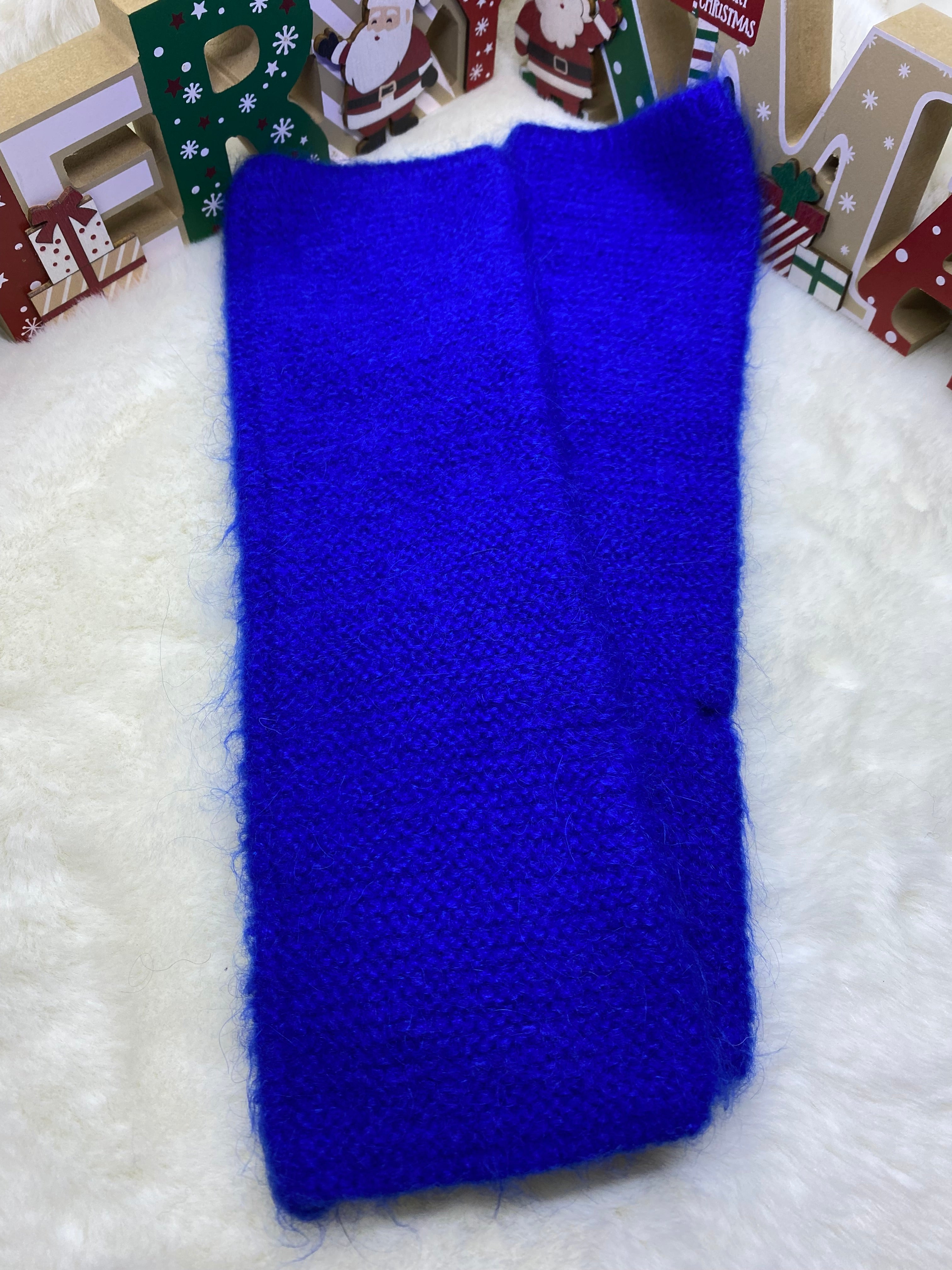 ENSEMBLE MITAINES ET TOUR DE COU BLEU ROI  TU (baby alpaga)