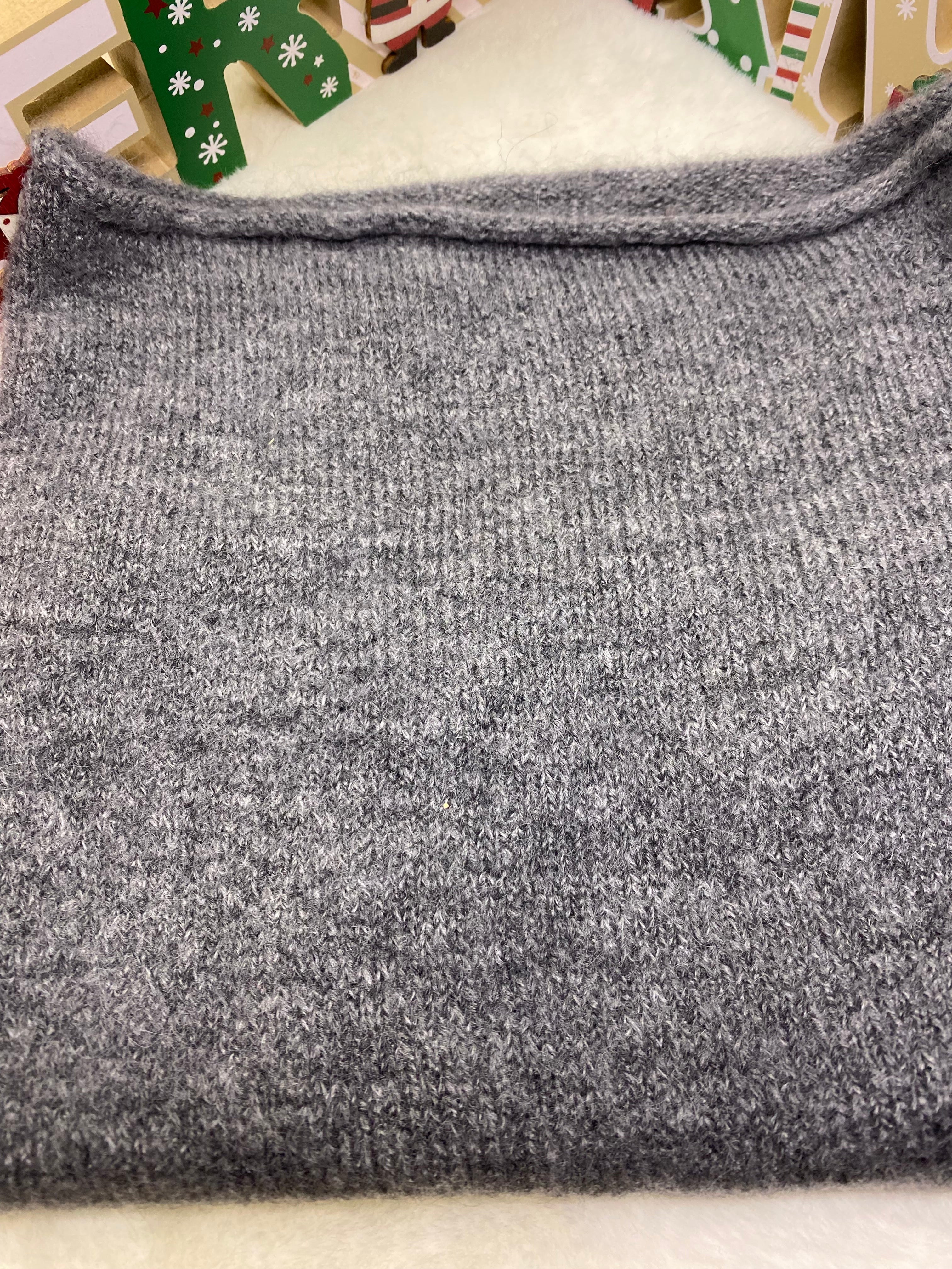 ENSEMBLE MITAINES ET TOUR DE COU GRIS TU (baby alpaga)