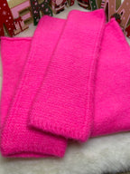 ENSEMBLE MITAINES ET TOUR DE COU ROSE FLUO TU (baby alpaga)