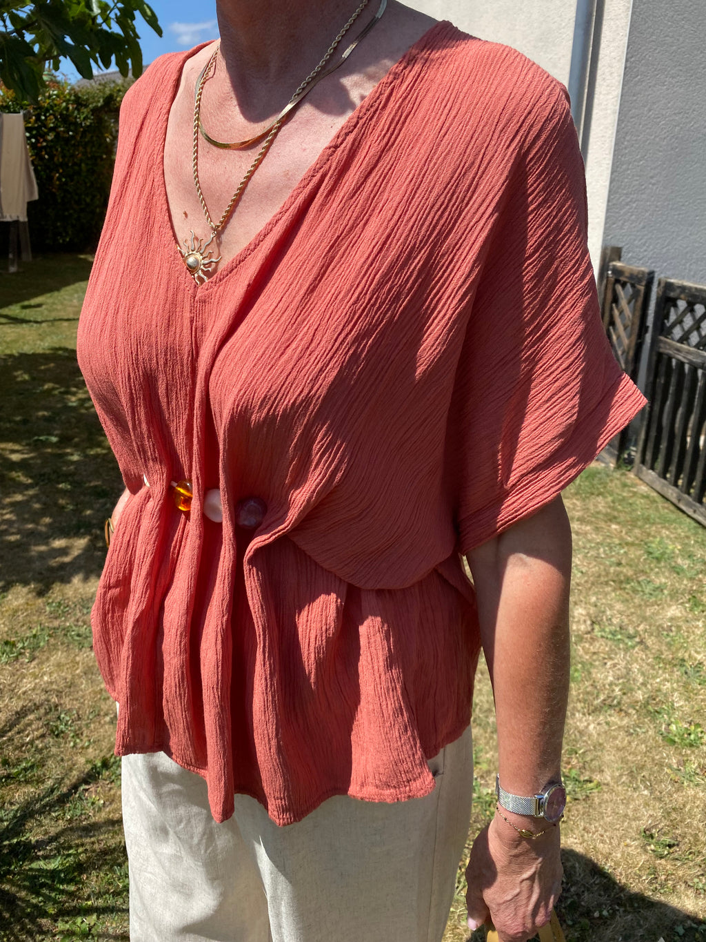 TOP  TERRACOTA PERLA  36/42