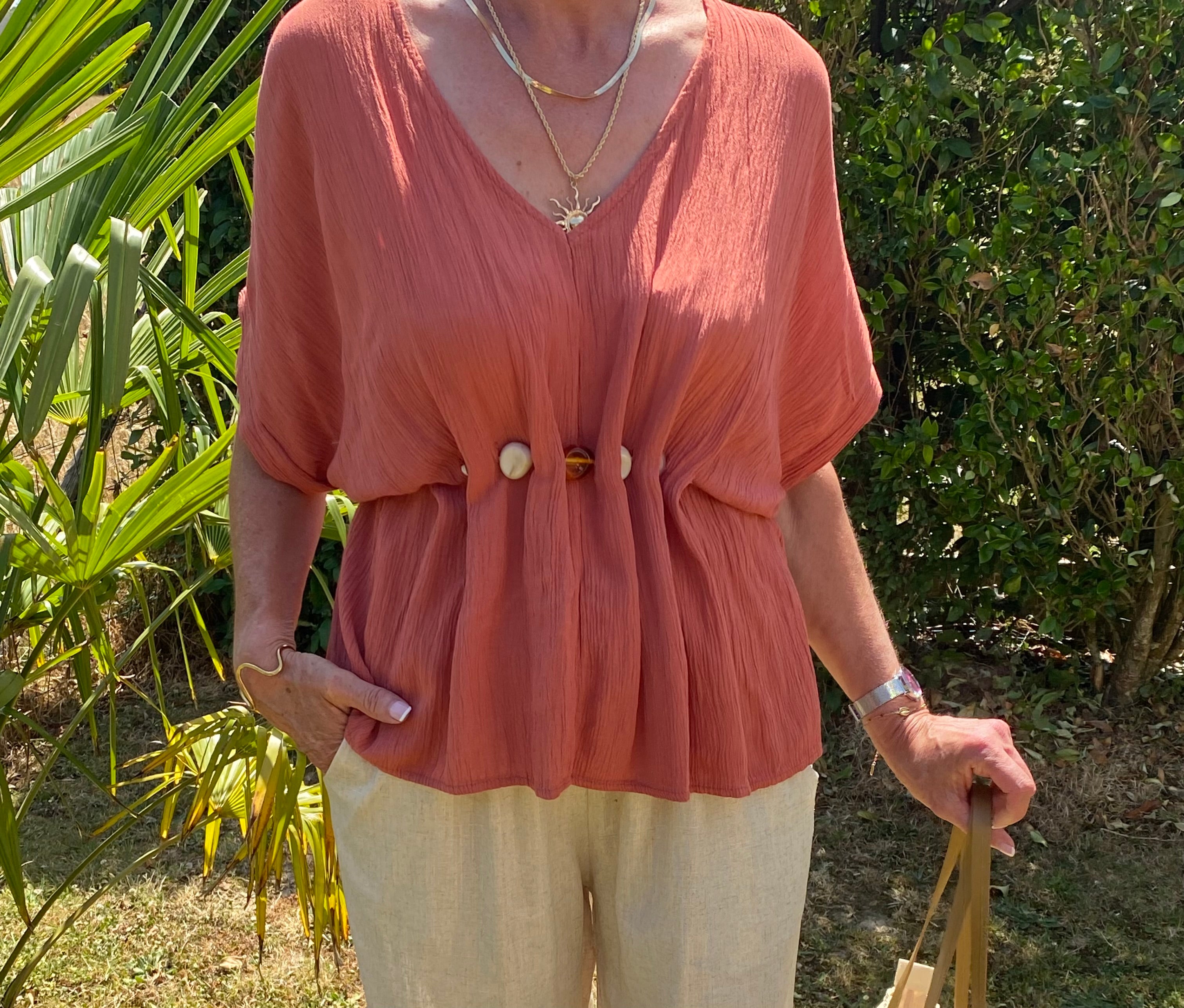 TOP  TERRACOTA PERLA  36/42