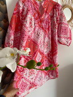 ROBE APRIL VINTAGE COEURS ROSE  TU 36/44