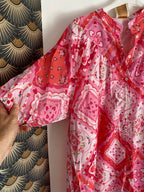 ROBE APRIL VINTAGE COEURS ROSE  TU 36/44