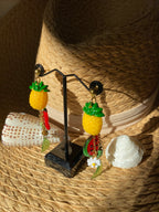 BOUCLES D'OREILLES PENDANTES ANANAS