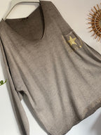 PULL ETOILE  COLLECTION BELLE TAILLE 44 AU 50  en  quatre coloris