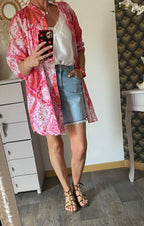 ROBE APRIL VINTAGE COEURS ROSE  TU 36/44