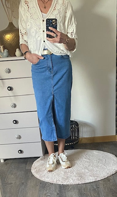 JUPE LONGUE EN JEAN  34/36/38/40/42