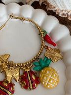 BOUCLES D'OREILLES CREOLES ANANAS