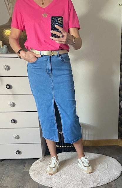 JUPE LONGUE EN JEAN  34/36/38/40/42