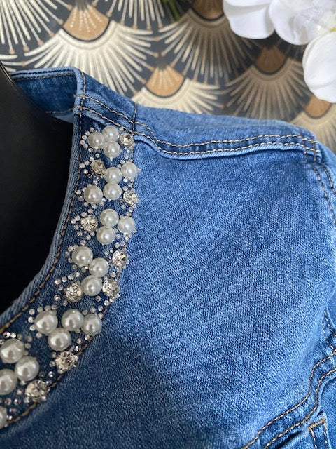VESTE EN JEAN PERLA  S/M/L/XL/XXL