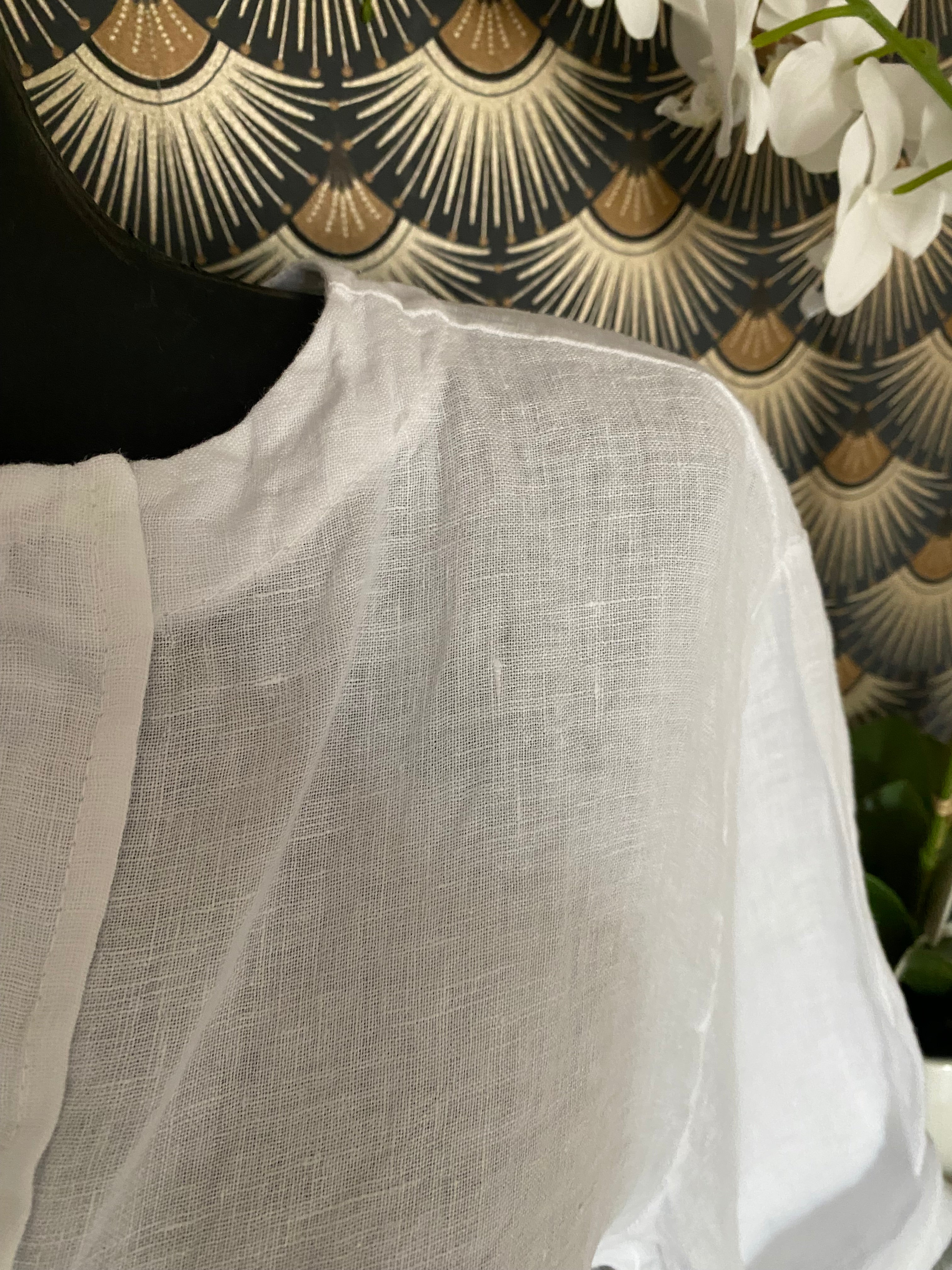 BLOUSE ETOILE BLANCHE  TU 36/44 LIN