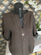 BLOUSE ETOILE CHOCO LIN TU 36/44