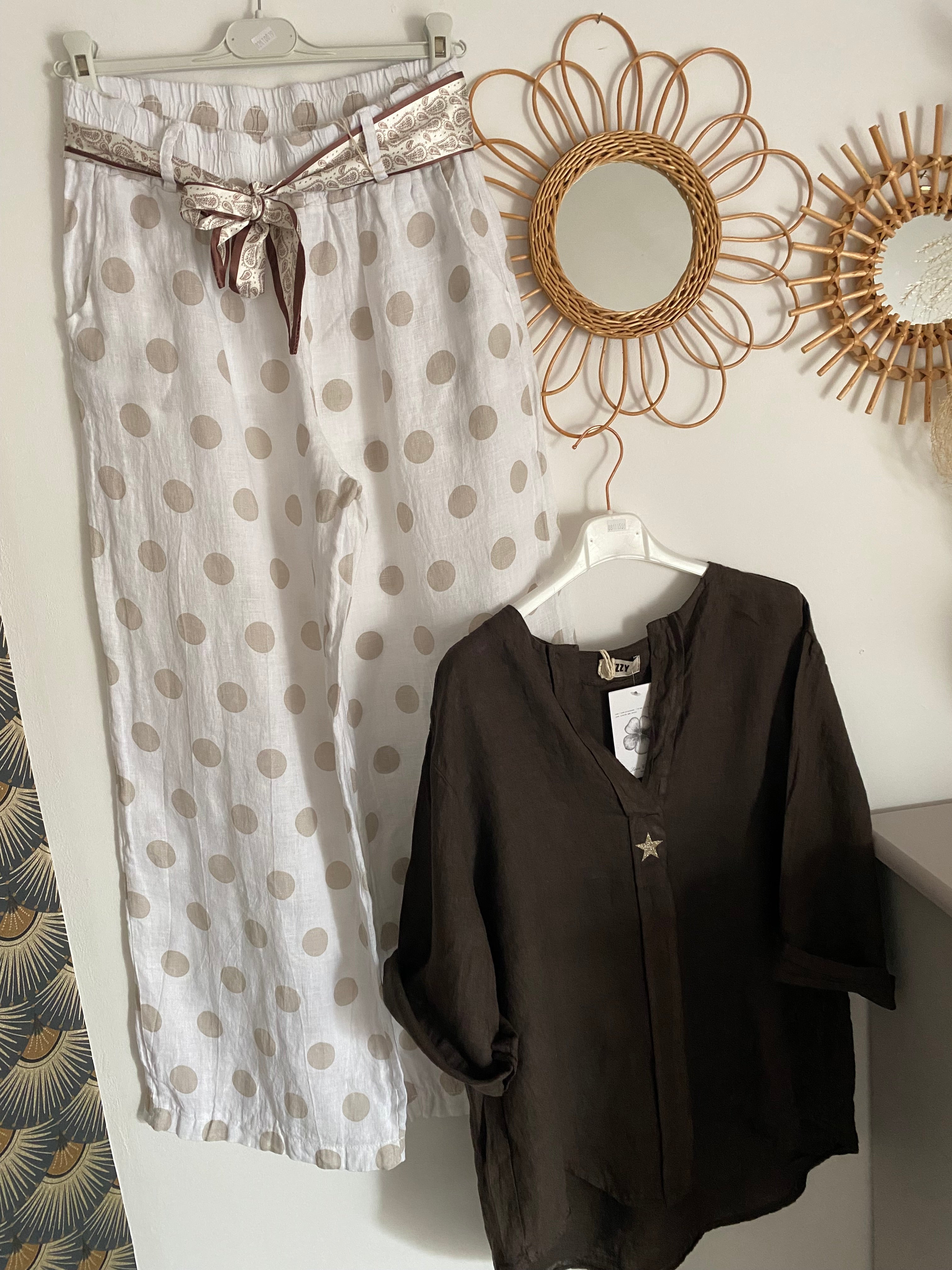 BLOUSE ETOILE CHOCO LIN TU 36/44