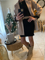 VESTE BLAZER CHAUDE BEIGE  LEOPARD TU 36/44